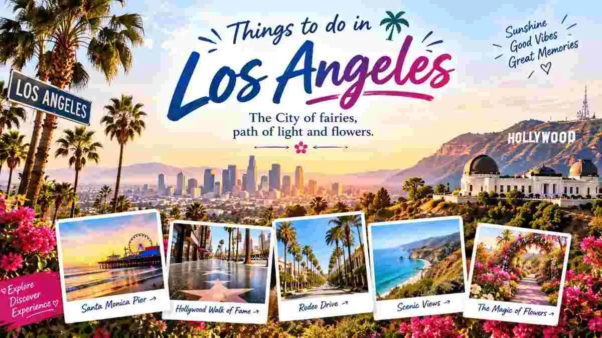Things to do in Los Angeles - The City of fairies, path of light and flowers.
